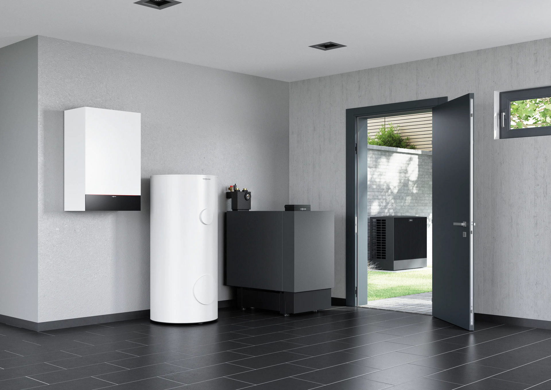 Vitocal_250-SH_Vitoladens_300-C_Hybrid_Milieu (c) Viessmann_Climate_Solutions_SE Vitocal_250-SH_Vitoladens_300-C_Hybrid_Milieu (c) Viessmann_Climate_Solutions_SE